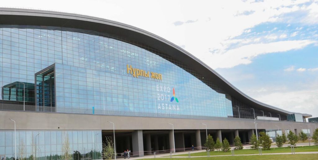 Astana Nurly Zhol Railway Station-front side